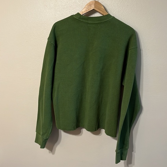 SOLD - Talentless Waffle Thermal Crewneck Sweatshirt - Picture 5 of 8